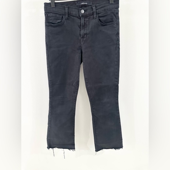 J Brand Selena Mid Rise Cropped Jeans Black Size 27 - Picture 7 of 9